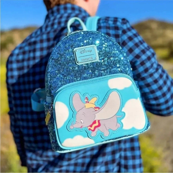 *Final* Disney Loungefly Dumbo Sequin Mini Backpack Elephant NEW Nwt Must Have! - Picture 5 of 5